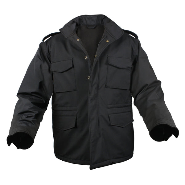 Rothco Soft Shell Tactical M-65 Field Jacket (Black)