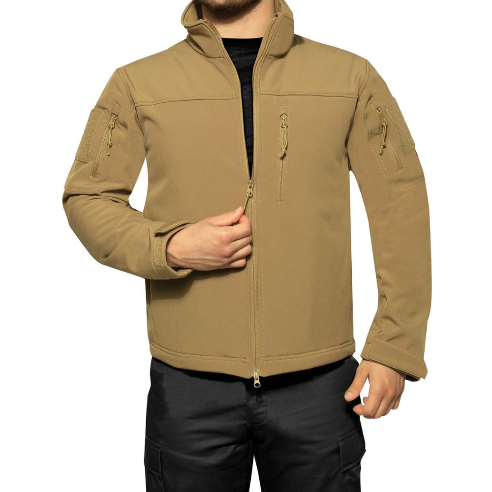 Rothco Stealth Ops Soft Shell Tactical Jacket (Coyote Brown) - 1