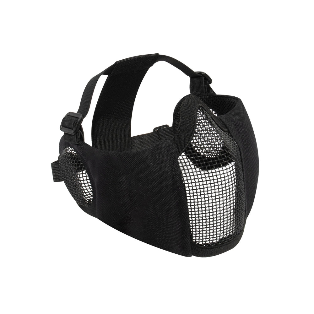 Rothco Steel Half Face Mask With Ear Guard - Black 613902004559 - 2