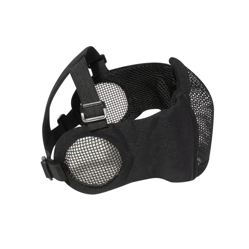 Rothco Steel Half Face Mask With Ear Guard - Black 613902004559 - 3