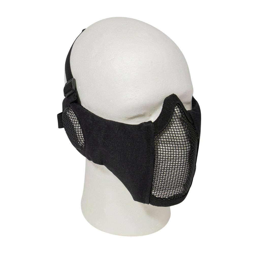 Rothco Steel Half Face Mask With Ear Guard - Black 613902004559 - 5