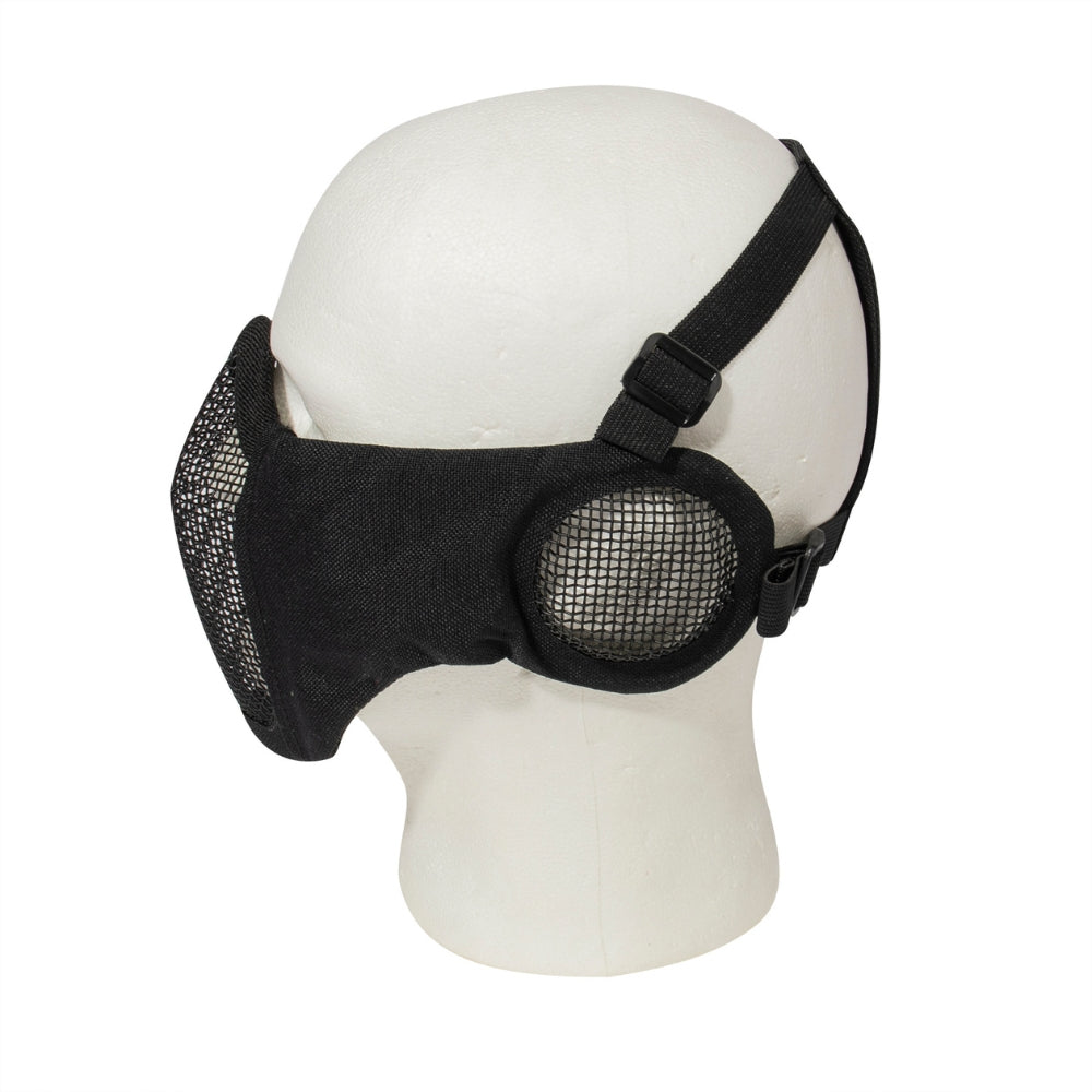 Rothco Steel Half Face Mask With Ear Guard - Black 613902004559 - 6