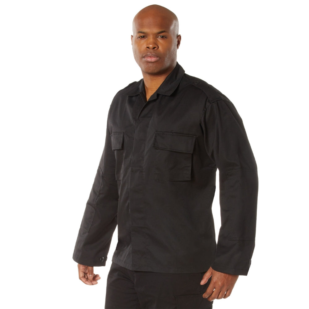 Rothco Tactical 2 Pocket BDU (Battle Dress Uniform) Shirt (Black) - 4