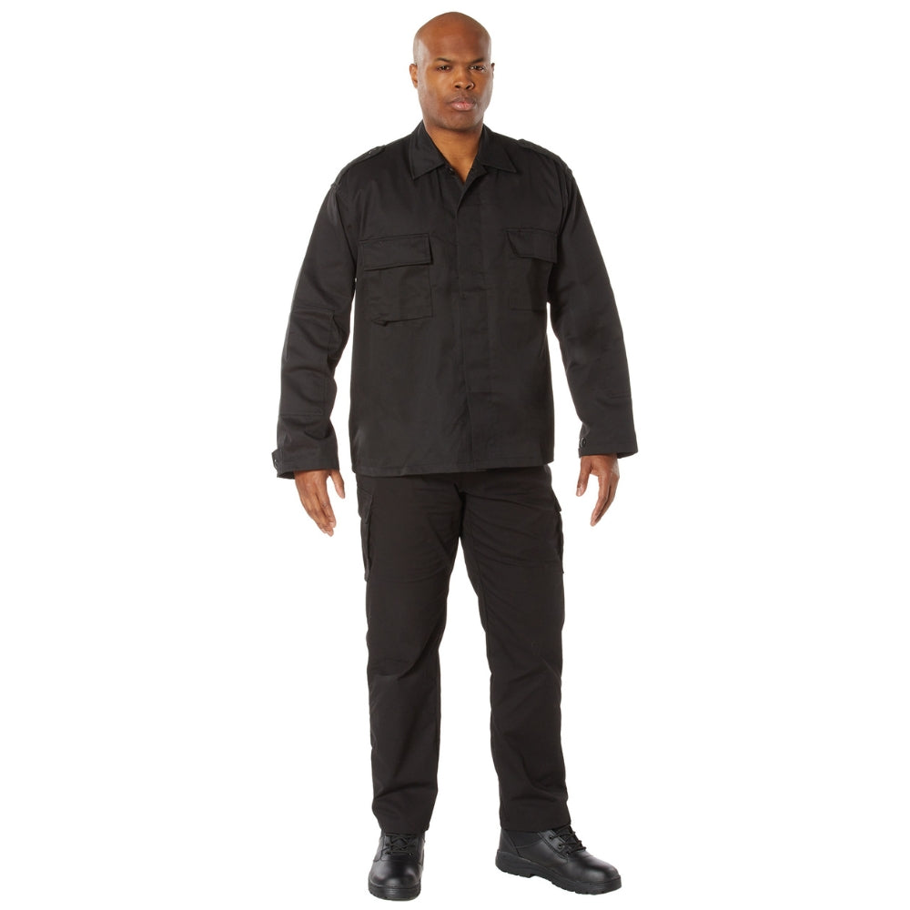 Rothco Tactical 2 Pocket BDU (Battle Dress Uniform) Shirt (Black) - 6