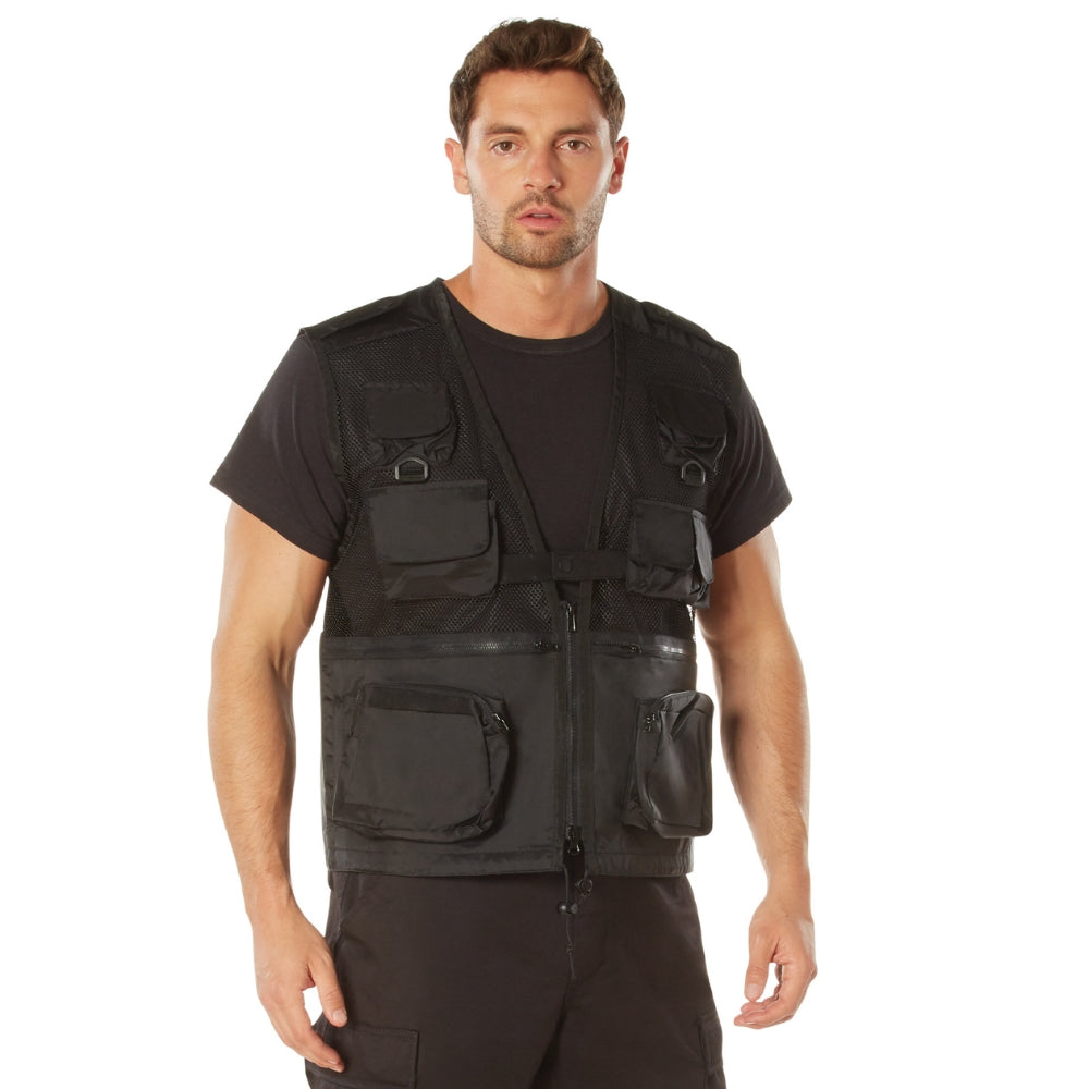 Rothco Tactical Recon Vest (Black) | All Security Equipment - 1