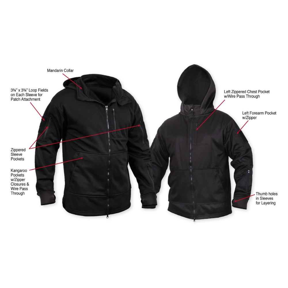 Rothco Tactical Zip Up Hoodie | All Security Equipment - 5