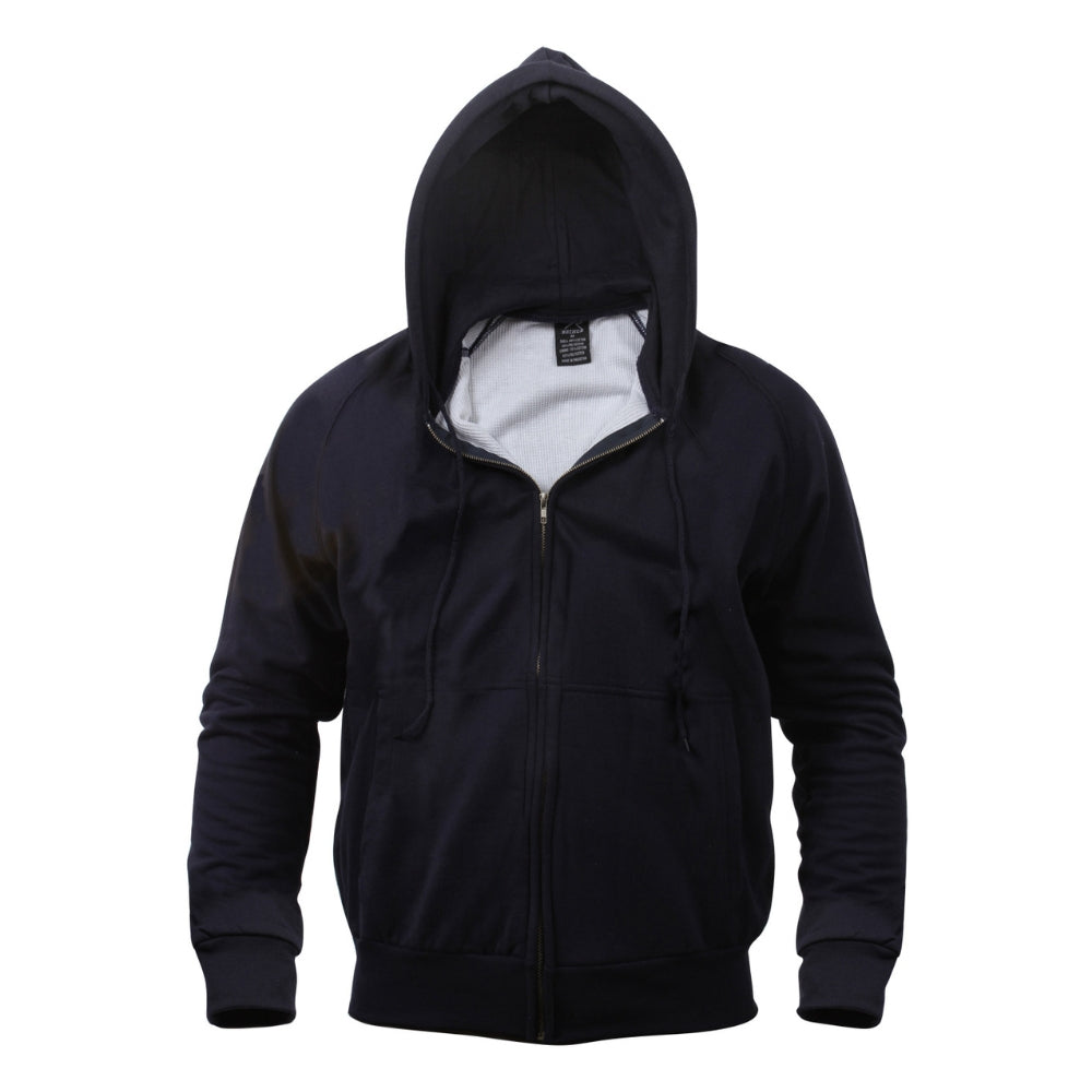 Rothco Thermal Lined Hooded Sweatshirt (Navy Blue) - 1