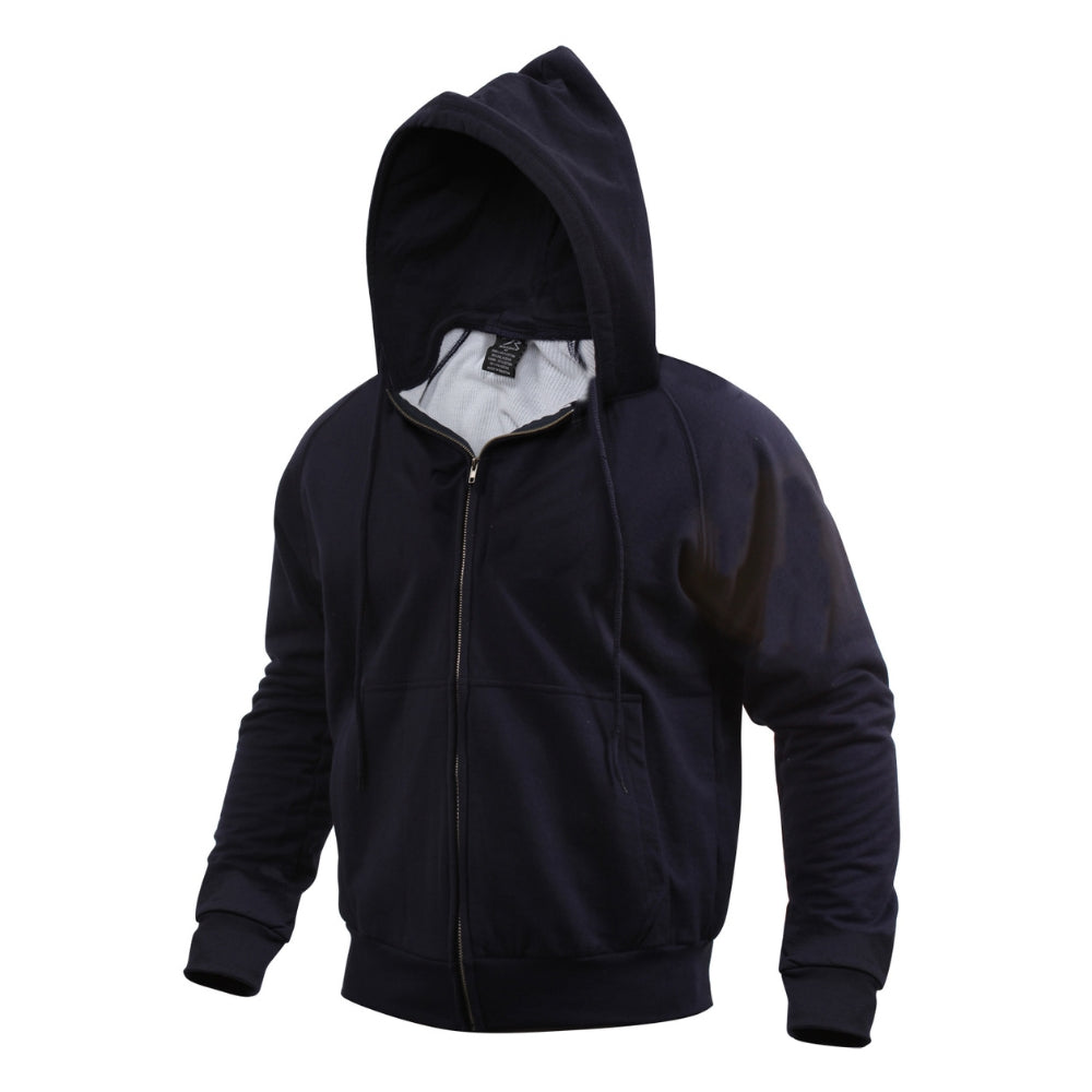 Rothco Thermal Lined Hooded Sweatshirt (Navy Blue) - 2