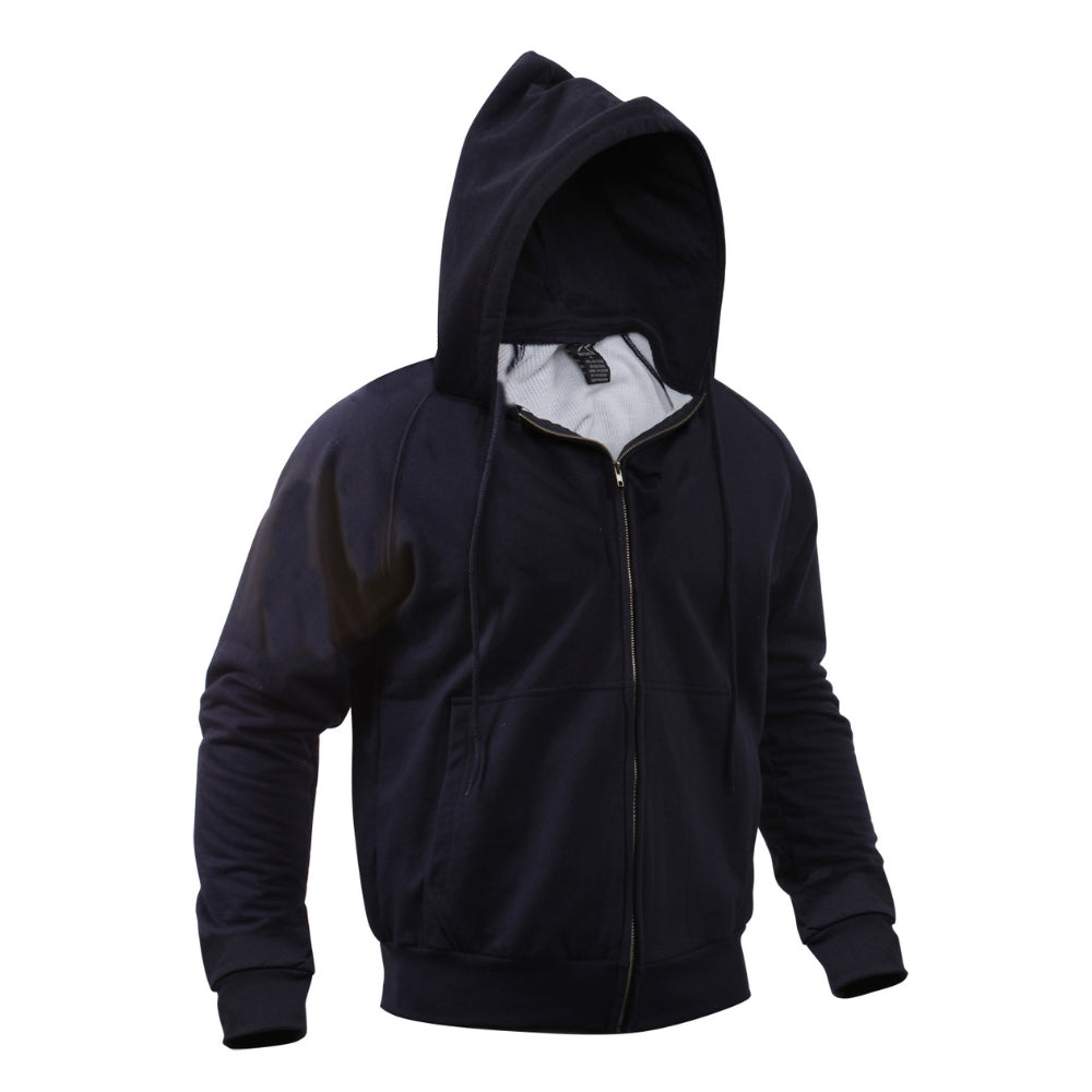 Rothco Thermal Lined Hooded Sweatshirt (Navy Blue) - 3