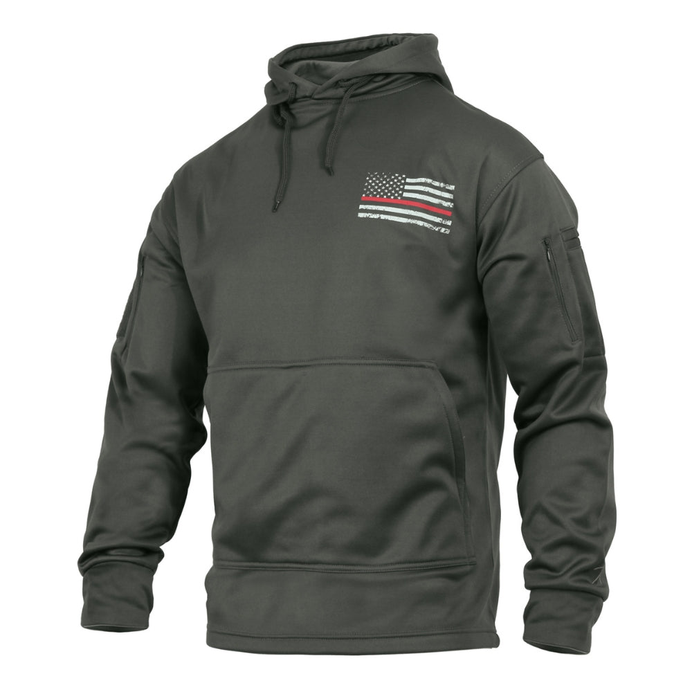 Rothco Thin Red Line Concealed Carry Hoodie (Grey) - 1