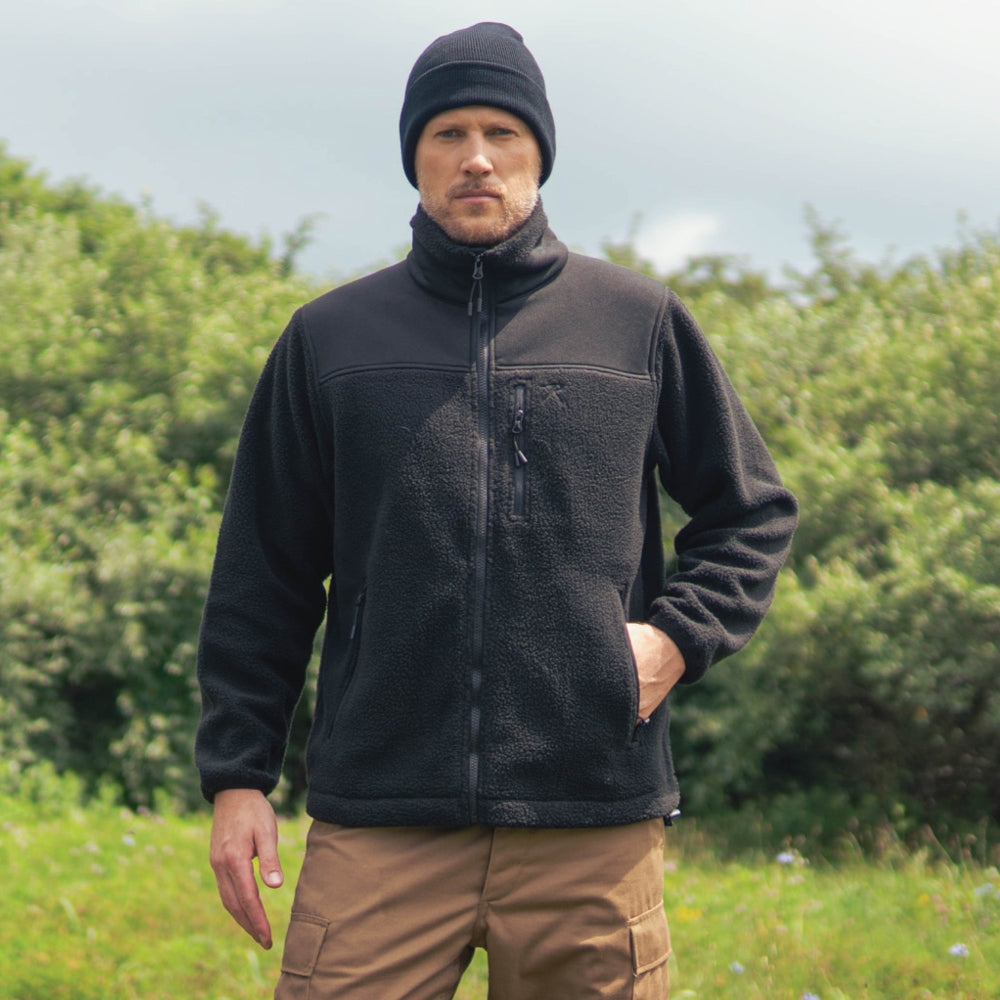 Rothco Trailsman Sherpa Fleece Jacket (Black) | All Security Equipment - 3