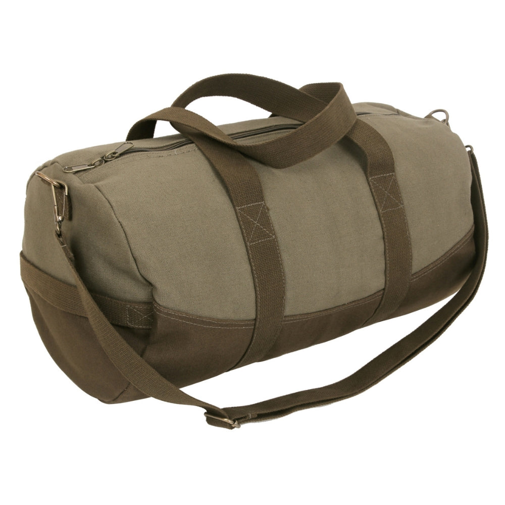 Rothco Two-Tone Canvas Duffle Bag With Brown Bottom 613902222007