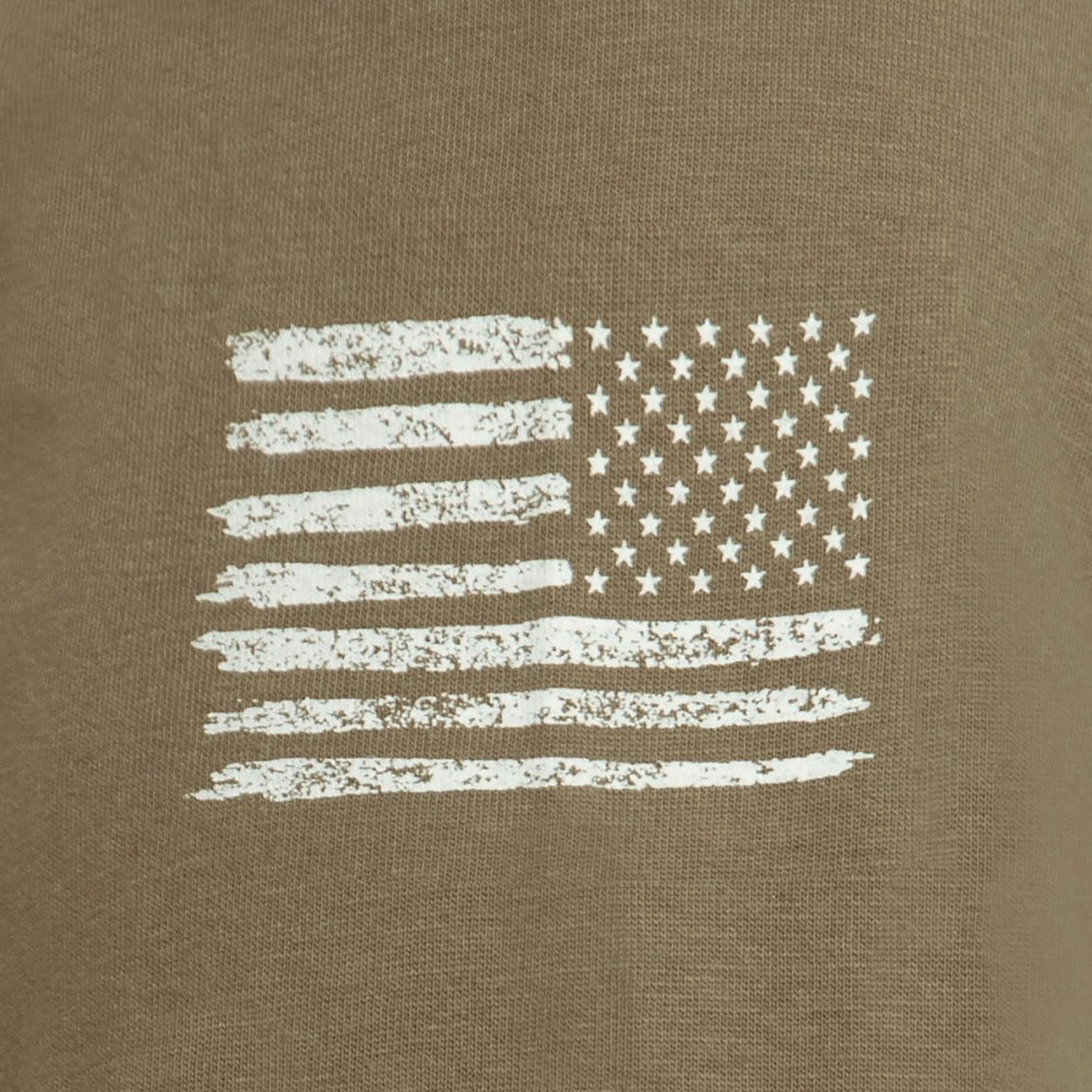 Rothco US Flag Long Sleeve T-Shirt (Coyote Brown) - 4