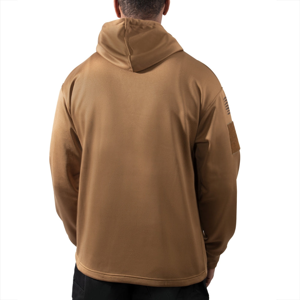 Rothco US Flag USMC Eagle Globe & Anchor Concealed Carry Hoodie (Coyote Brown) - 3