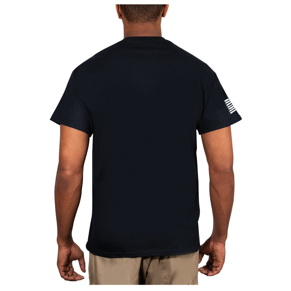 Rothco US Flag / USMC Eagle, Globe, & Anchor T-Shirt (Black) - 4