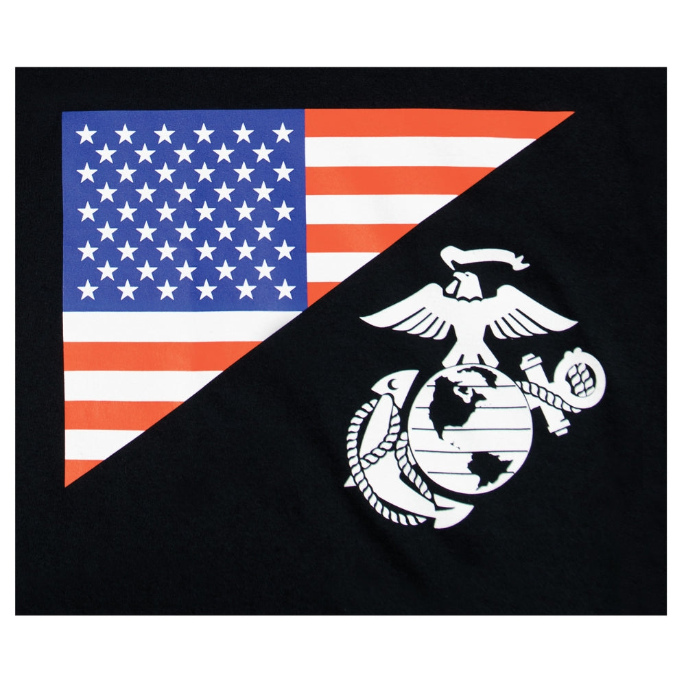 Rothco US Flag / USMC Eagle, Globe, & Anchor T-Shirt (Black) - 5
