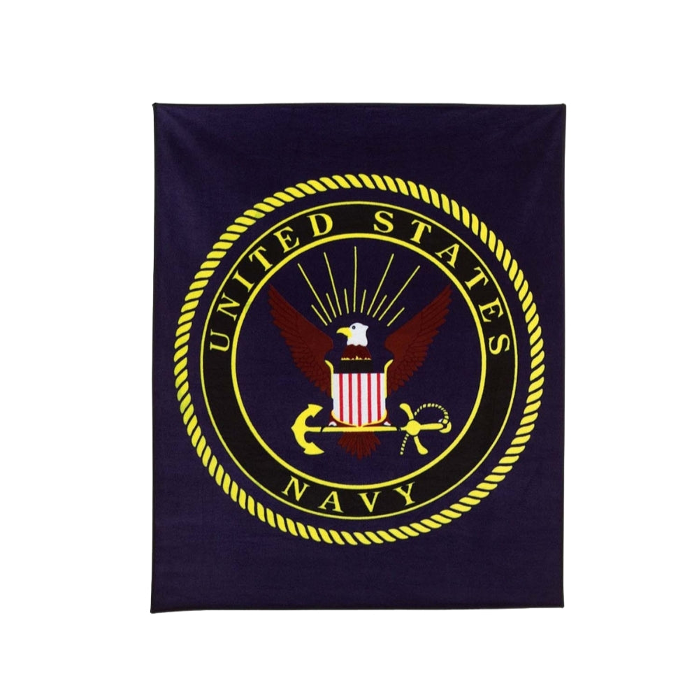 Rothco US Navy Military Insignia Fleece Blanket 613902230125 - 1