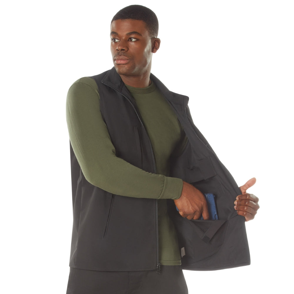 Rothco V2 Concealed Carry Soft Shell Vest (Black) - 3