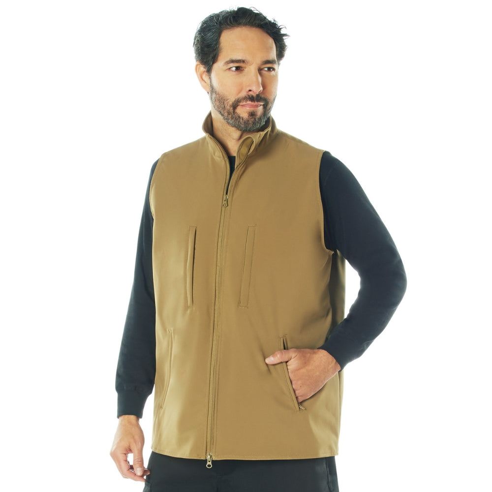 Rothco V2 Concealed Carry Soft Shell Vest (Coyote Brown) - 1