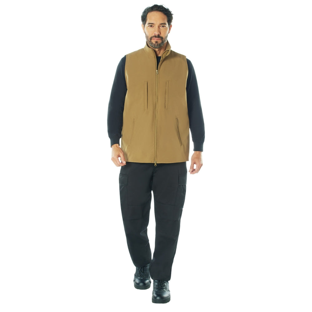 Rothco V2 Concealed Carry Soft Shell Vest (Coyote Brown) - 3