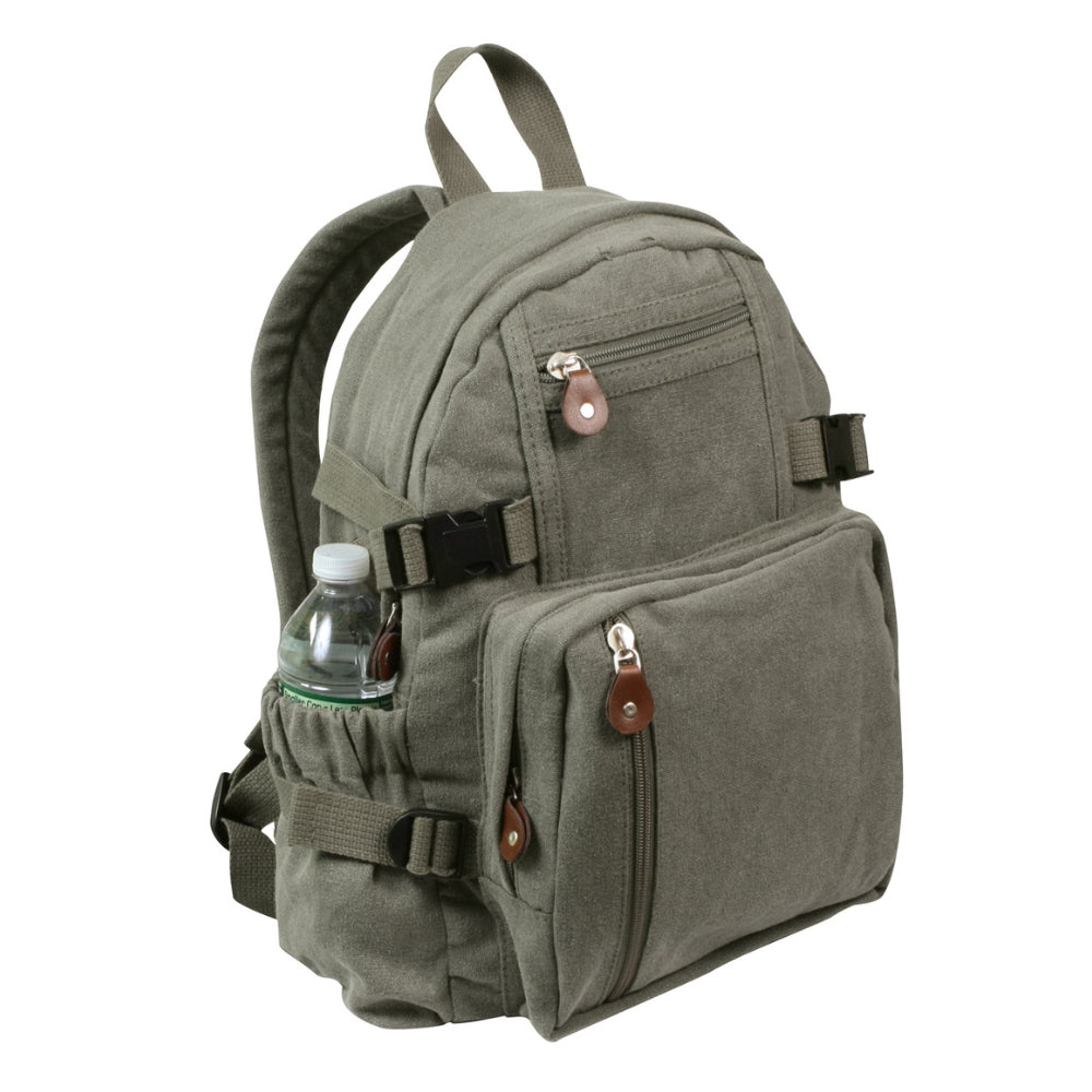 Rothco Vintage Canvas Compact Backpack | All Security Equipment - 2