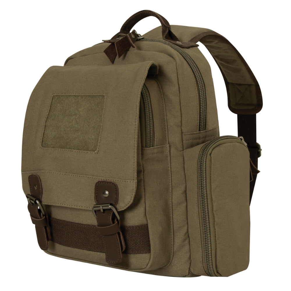 Rothco Vintage Canvas Sling Backpack - Olive Drab 613902059689 - 1