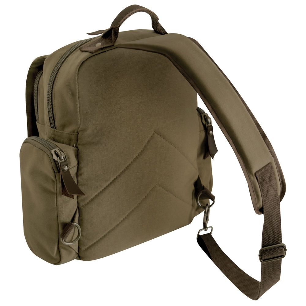 Rothco Vintage Canvas Sling Backpack - Olive Drab 613902059689 - 2