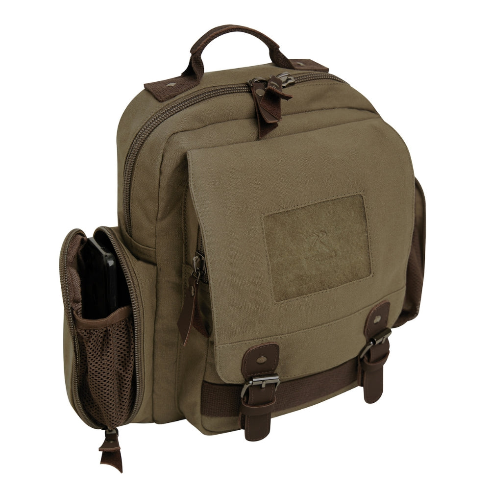 Rothco Vintage Canvas Sling Backpack - Olive Drab 613902059689 - 4