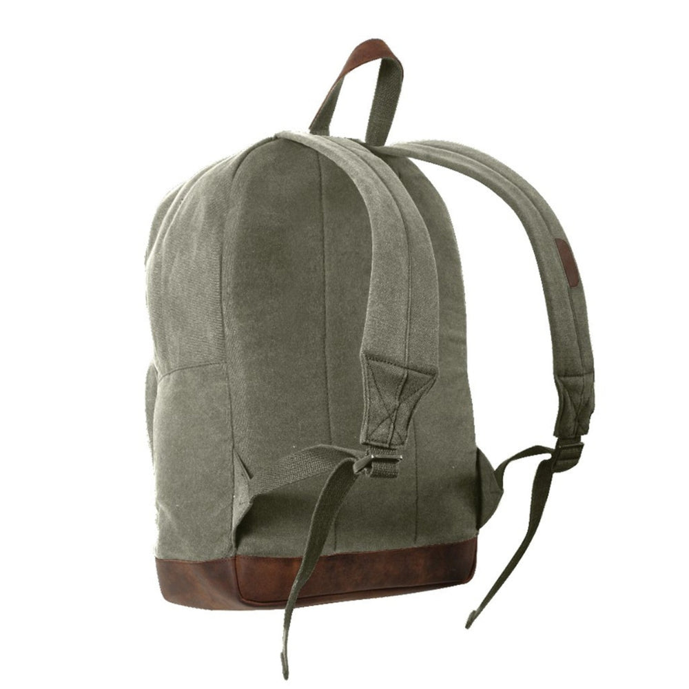 Rothco Vintage Canvas Teardrop Backpack With Leather Accents - 3