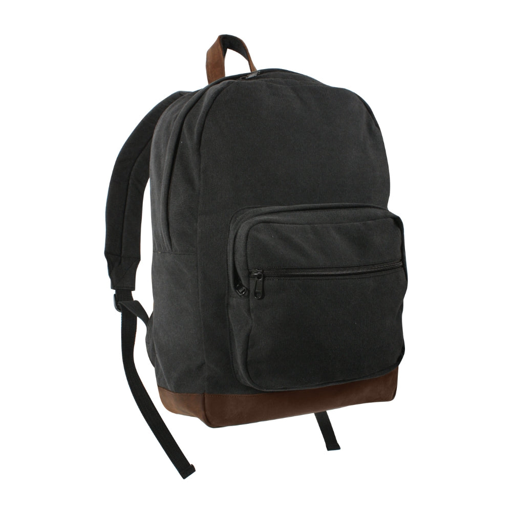 Rothco Vintage Canvas Teardrop Backpack With Leather Accents - 5