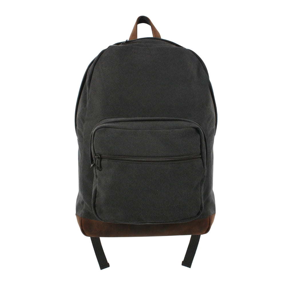 Rothco Vintage Canvas Teardrop Backpack With Leather Accents - 6