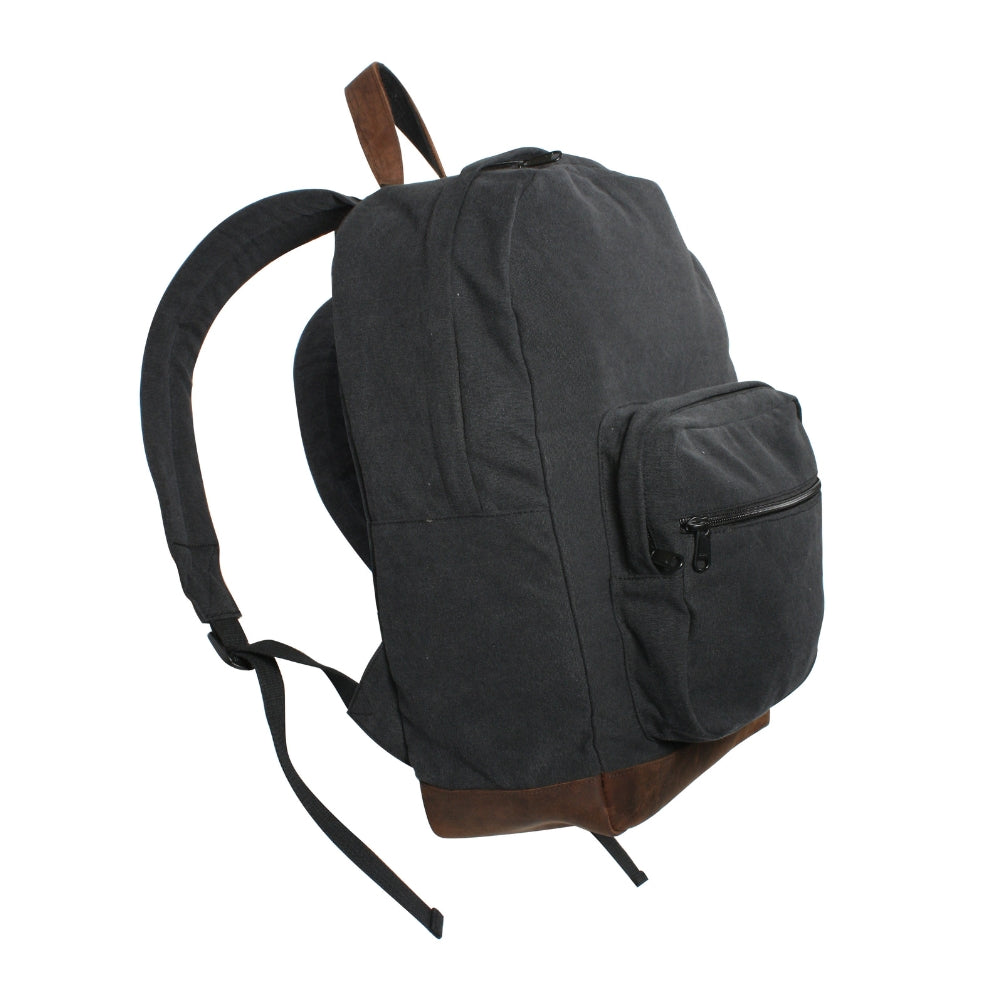 Rothco Vintage Canvas Teardrop Backpack With Leather Accents - 7