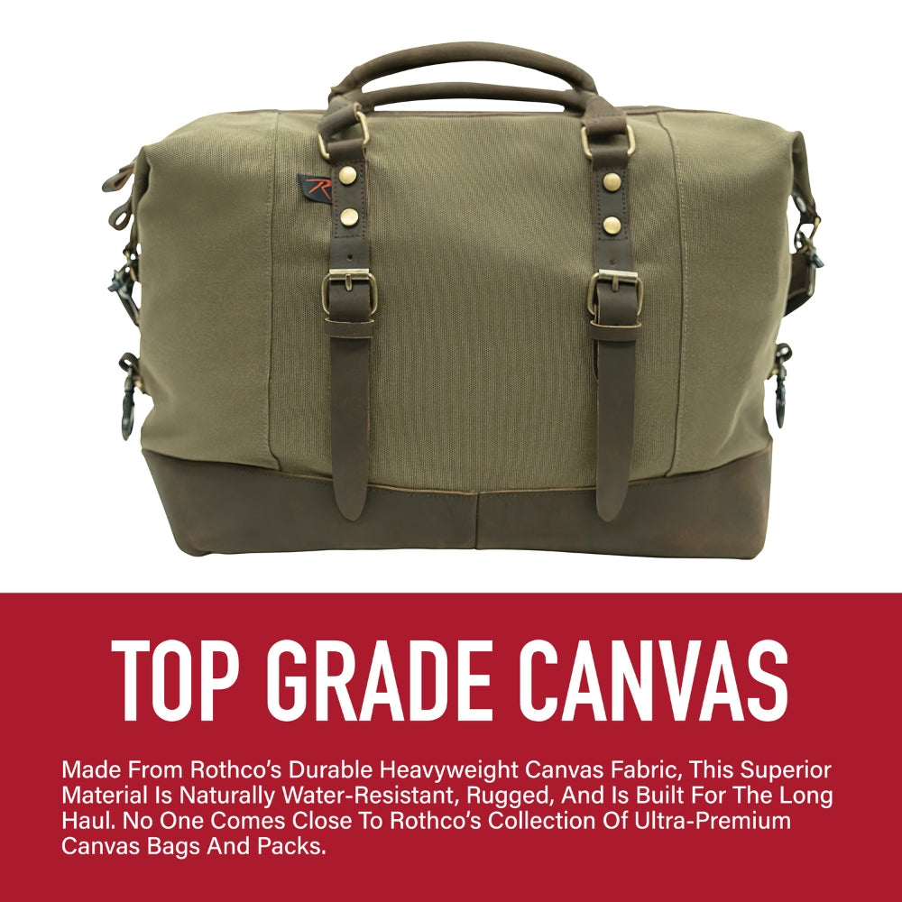 Rothco Vintage Carry-On Travel Bag - Olive Drab 613902037793 - 6