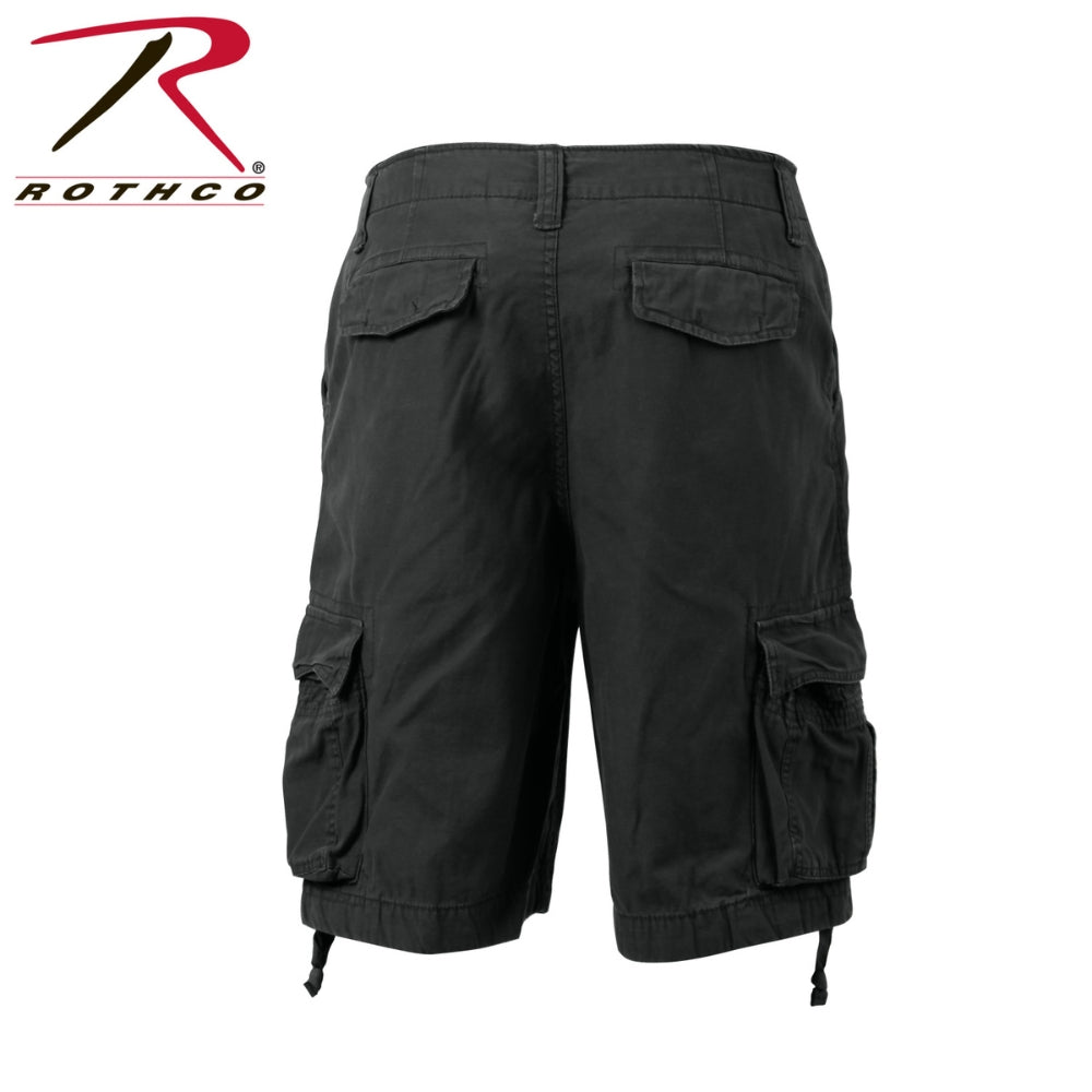 Rothco Vintage Infantry Utility Shorts (Black) | All Security Equipment - 4