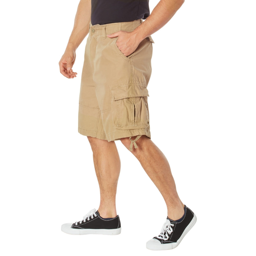 Rothco Vintage Infantry Utility Shorts (Khaki) | All Security Equipment - 2