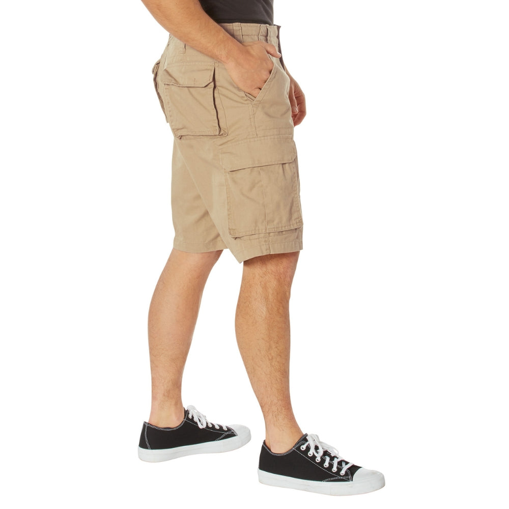 Rothco Vintage Solid Paratrooper Cargo Shorts (Khaki) - 2