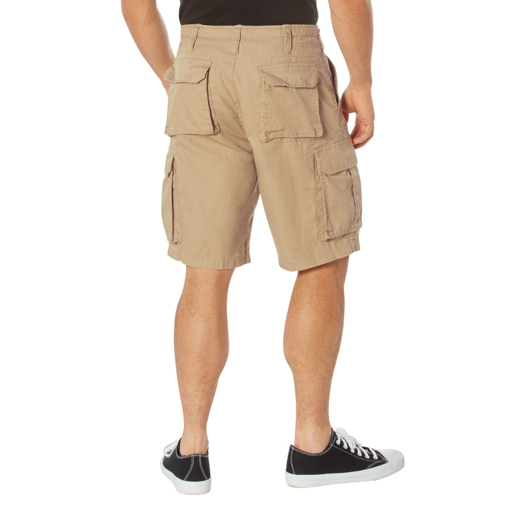 Rothco Vintage Solid Paratrooper Cargo Shorts (Khaki) - 3