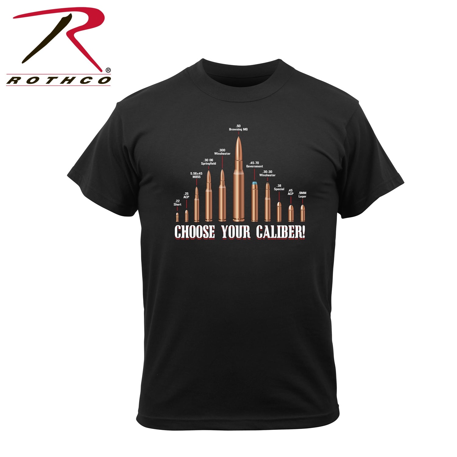 Rothco Vintage 'Choose Your Caliber' T-Shirt | All Security Equipment