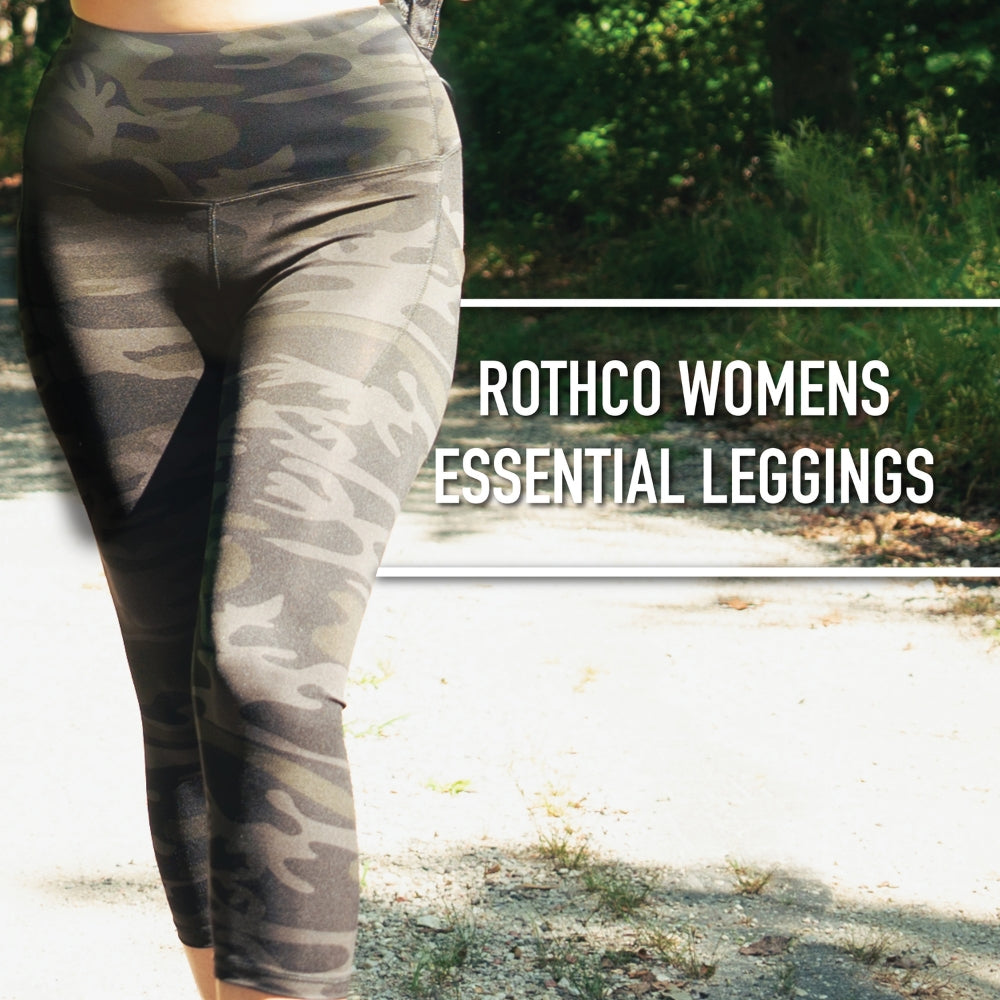 Rothco Womens Essential Leggings (Midnight Black Camo) - 9
