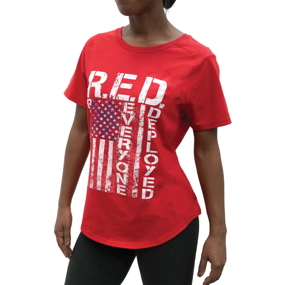 Rothco Womens R.E.D. (Remember Everyone Deployed) T-Shirt - Red - 2