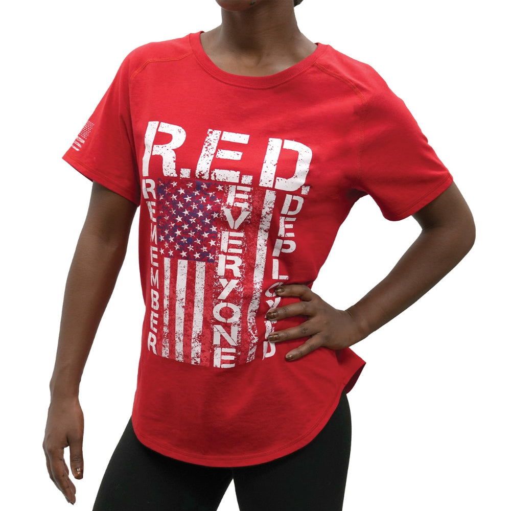 Rothco Womens R.E.D. (Remember Everyone Deployed) T-Shirt - Red - 3
