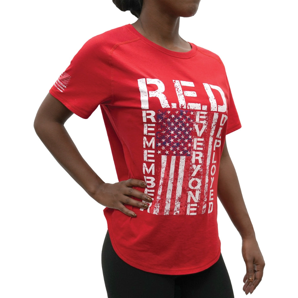 Rothco Womens R.E.D. (Remember Everyone Deployed) T-Shirt - Red - 4