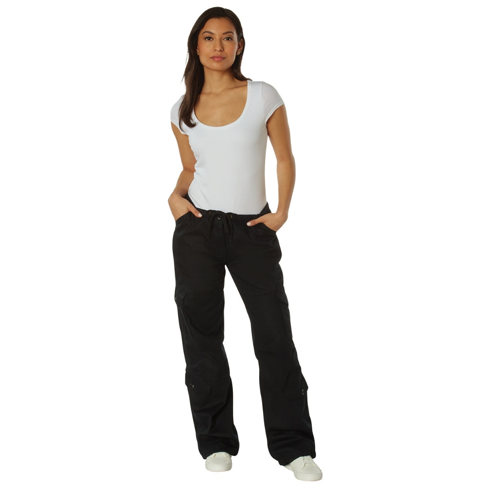 Rothco Womens Vintage Paratrooper Fatigue Pants (Black) - 1