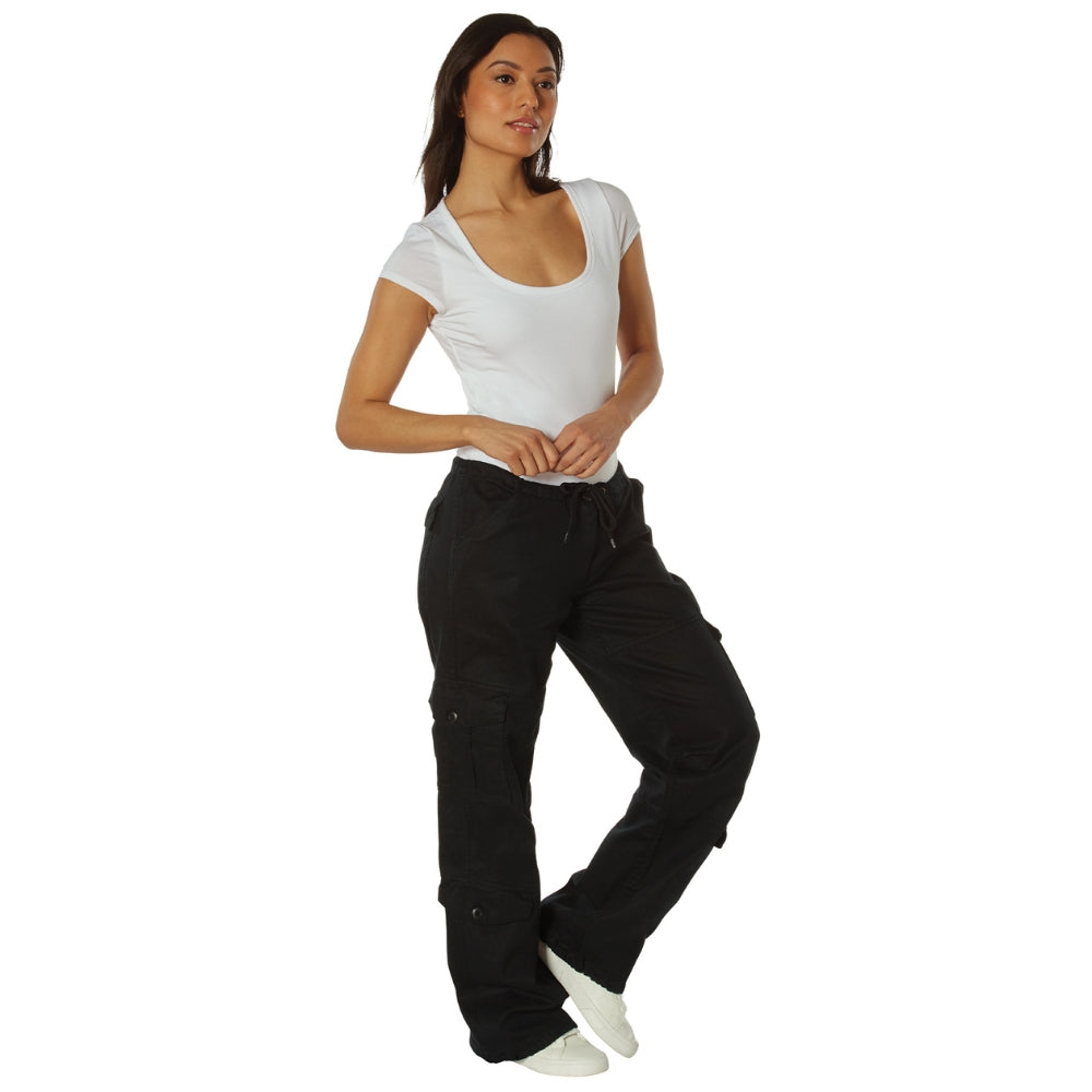 Rothco Womens Vintage Paratrooper Fatigue Pants (Black) - 2