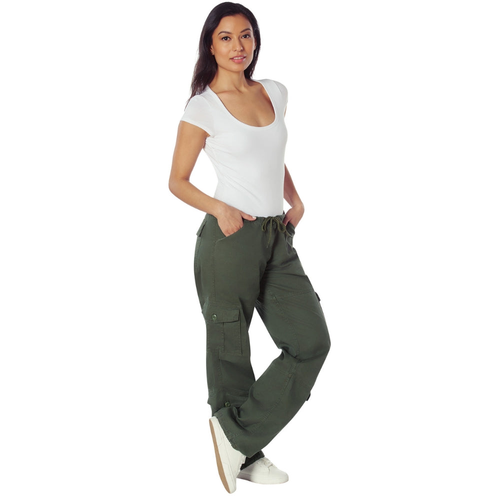 Rothco Womens Vintage Paratrooper Fatigue Pants (Olive Drab) - 2