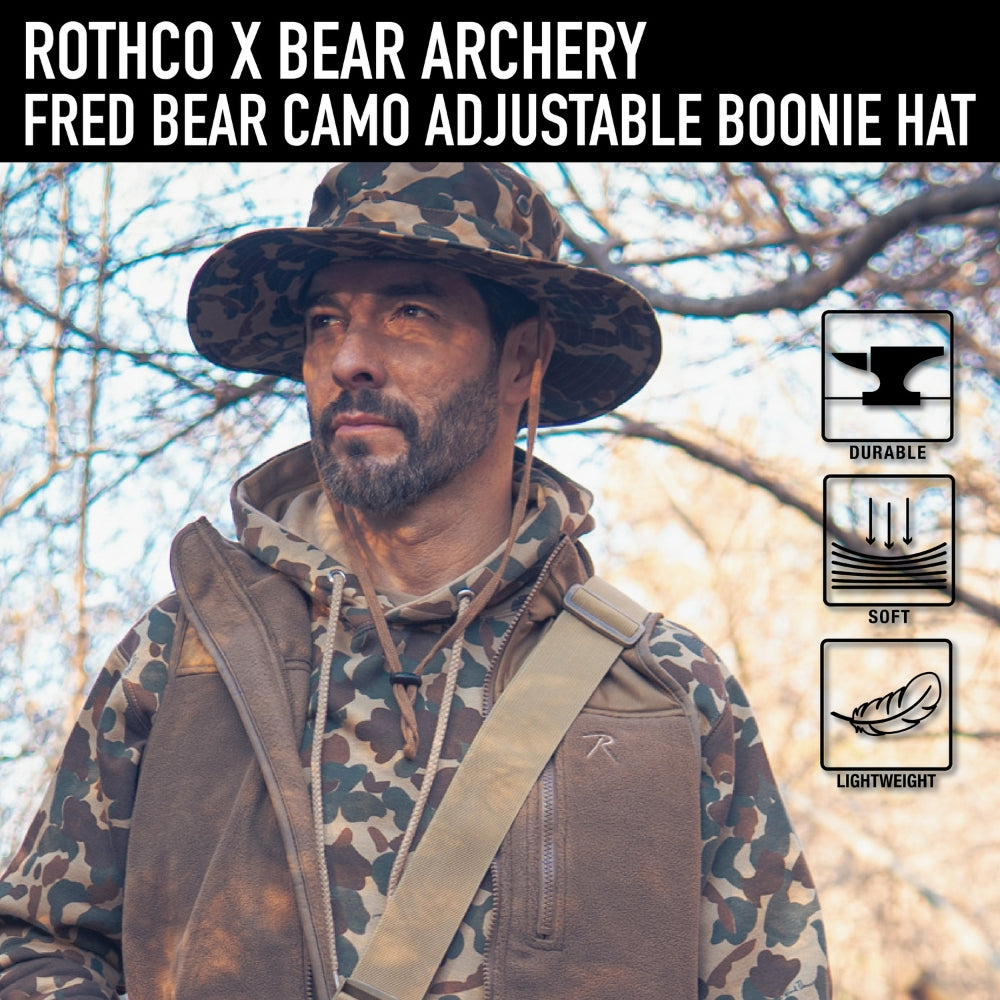 Rothco X Bear Archery Fred Bear Camo Adjustable Boonie Hat | RCO-613902036116