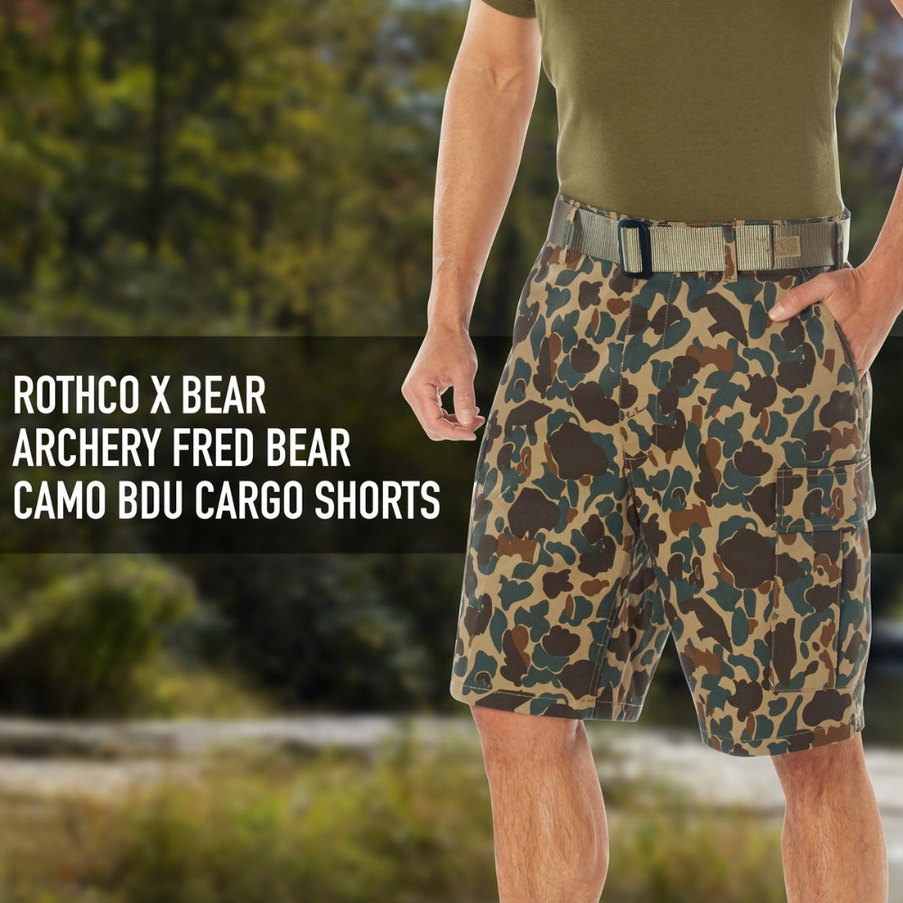 Rothco X Bear Archery Fred Bear Camo BDU Cargo Shorts - 9