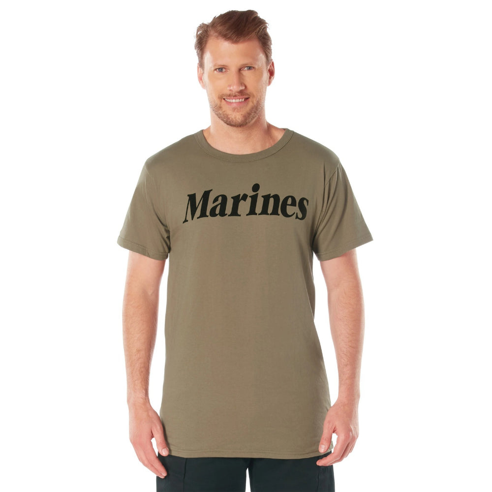 Rothco AR 670-1 Marines Physical Training T-Shirt Coyote Brown | ASE