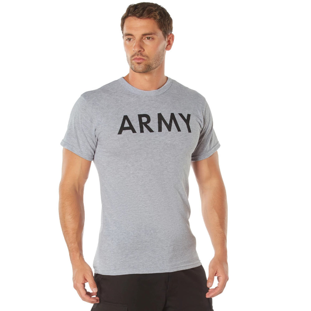 Rothco Grey Army Physical Training T-Shirt | All Security Equipment
