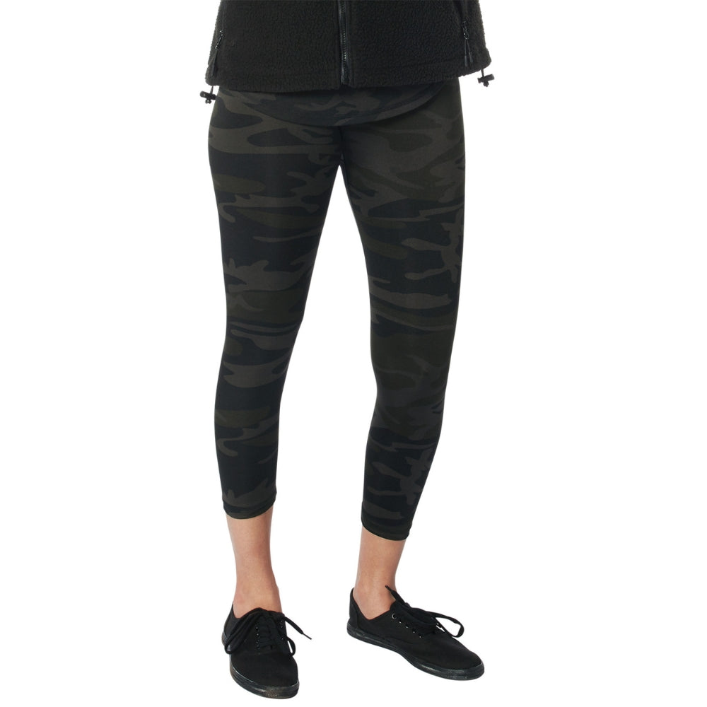 Rothco Womens Essential Leggings - Midnight Black Camo | ASE